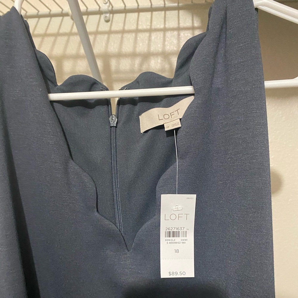 Gray work dress- from the loft - size 18